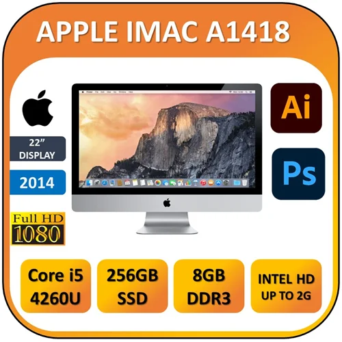 آل این وان استوک اپل آی مک 22 اینچ iMac A1418 / Core i5 4260U/8G DDR3/ 256G SSD